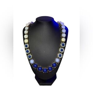 The Limited Gold Tone & Blue Necklace 9" Resting